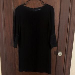 French Connection Black 3/4 Sleeve LBD Dress Size 4